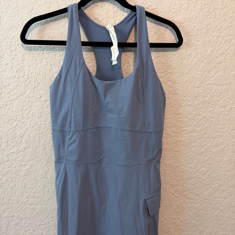 Fabletics One-Piece Active Dress Medium Blue Racerback Cargo Pocket DS2458611 - Picture 4 of 8